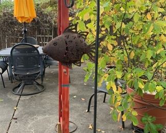 Hanging Fish Yard Art