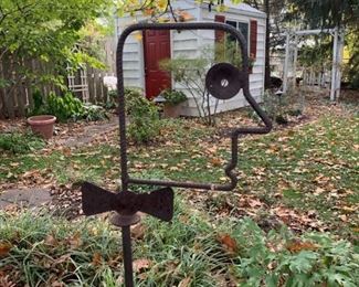 Silhouette Bow Tie Man Yard Art 