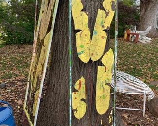 3 Panel Metal Yard Art Display