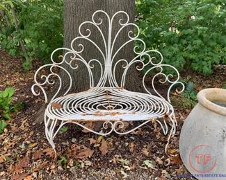 Vintage Metal Garden Bench