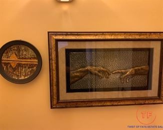 Framed Dimensional Hands "The Creation"