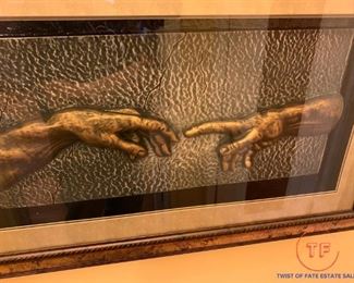 Framed Dimensional Hands "The Creation"