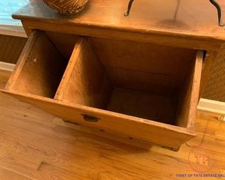 Antique Grain Storage Bin - Tilt Out Storage