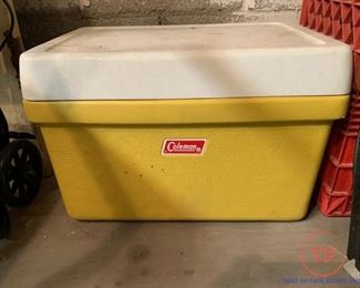 Vintage 1970's Yellow Coleman Cooler