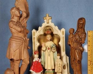 Plaster and Carved Wood Religious  items