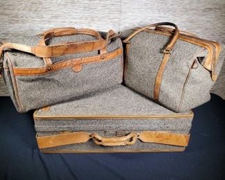 Vintage Hartmann Tweed and Leather Luggage