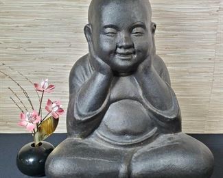 Buddha Statue with Flower Vase