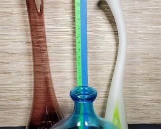 3 Pcs Mid Century Art Glass