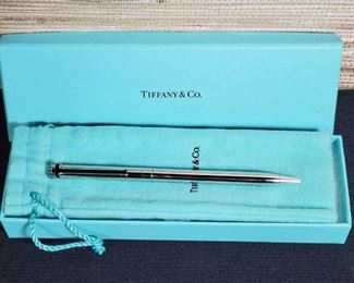 Tiffany & Co Sterling Pen with Bag and Box