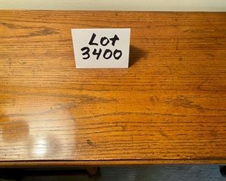 Lot 3400  $275.00  Vintage Drexel Console Table in Dark Oak Finish, 1 middle drawer and 6 Legs. 60" L x 14" D x 25" H	Lot 3400  $275.00  Vintage Drexel Console Table in Dark Oak Finish, 1 middle drawer and 6 Legs. 60" L x 14" D x 25" H	 This is another sweet designer piece - easily can hug a wall as shown, can sit behind a sofa to hold a lamp and some decor, many folks use a sofa table like this so they don't put a sofa right over heat registers.  This is a great combination of form and function, and Drexel (Heritage) makes a very fine table.  Buy it now at half price!!