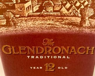 Lot 3414 $250.00 Sealed Bottle of Glendronach Traditional 12 Year Old Single Highland Malt Scotch Scotch Whiskey Imported from Scotland.  By the way this is a Limited Bottling of this Traditional 12 Year Old Scotch.  It is Packaging and from the 90's.  