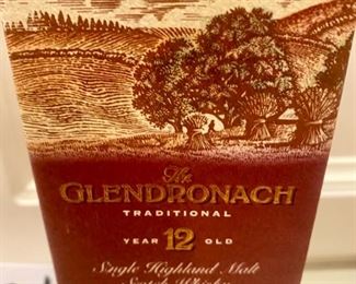 Lot 3414 $250.00 Sealed Bottle of Glendronach Traditional 12 Year Old Single Highland Malt Scotch Scotch Whiskey Imported from Scotland.  By the way this is a Limited Bottling of this Traditional 12 Year Old Scotch.  It is Packaging and from the 90's.  