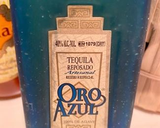 Lot 3416  $30.00 Liquor Lot includes: Hiram Walker Sealed Creme de Banana, Oro Azul Tequila Reposado and Vintage Bottle of Gonfalone Chianti from 1992