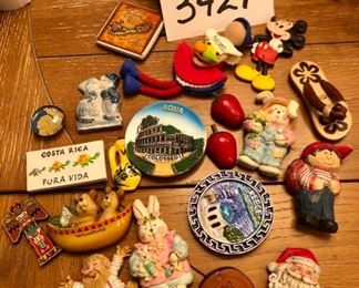 Lot 3421 $15.00. Assorted Magnets (20) from Travels worldwide.	