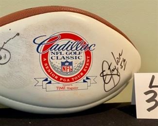 Lot 3426  $125.00  NFL Golf Classic Senior PGA Tour, Signed Football by a number of current and former NFL Players including Phil Simms, No. 11 Quarterback for NY Giants; Stan White, Quarterback NY Giants and Dallas; Kent Graham, Quarterback NY Giants No. 10 and Arizona; Dave Brown No. 17 Quarterback for NY Giants.