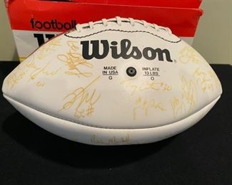 Lot 3427 $100.00   75th Anniversary NFL Football with Multiple Signatures (Still Evaluating and Researching)