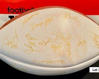 Lot 3427 $100.00   75th Anniversary NFL Football with Multiple Signatures (Still Evaluating and Researching)