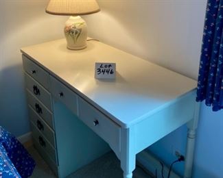 Lot 3446. $275.00  Ethan Allen student desk, matches bedroom set, creamy white/ivory finish.  Perfect for remote learning student.  40" W x 18.5" D x 30" H