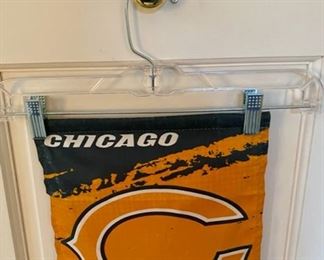 Lot 3453. $15.00.  Lot of 3 garden flags; Chicago Bears, the Cubs and the American flag.