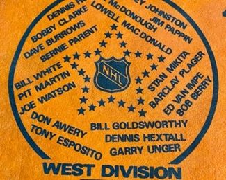 Lot 3462.  $30.00. 1973-74 Hockey All-Star West Division Pennant.