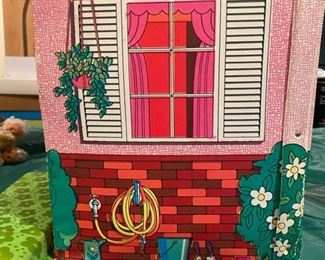 Lot 3491. $30.00. Barbie Family House 1968 Made in USA. Includes 2 chairs, table sofa, and plastic mattress. Condition is played with, but not awful