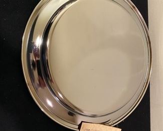 Lot 3507. $10.00.  Heritage House 13.25" Servette by Kromex Servingware with Federal Windsor Glass Plate - 1950's   With Tag Still Attached.