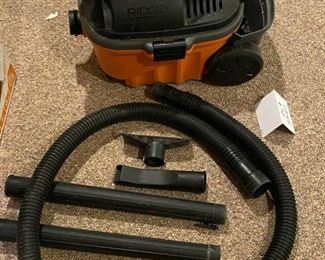 Lot 3521 $50.00. Portable Rigid Wet Dry Vac WD4070 4 Gallon 5.0 Peak HP and Original Box.  Retails for 79.99 at Home Depot and more Elsewhere.