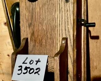 Lot 3502  $50.00  Authentic Antique Wall Phone 
