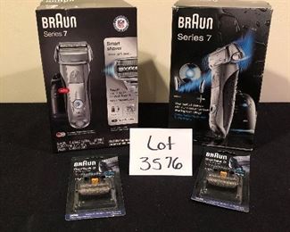 Lot 3576.  $30.00 2 Braun Mens Shavers Series 7.  1 is new in Box.
