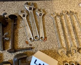 Lot 3524. $120.00. Lot of Hand Tools, everything included in Pictures.  Hammers, Pliers, Ratchets and Sockets, Saw, Pipe Wrenches, Wrenches, Shears, and some unique pieces.  