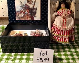 Lot 3549. $25.00. Vintage Santa Christmas Doll (Gorham) tree topper, Classic Santa with Featuring the Artwork of Sherri Buck Baldwin (in gift box) by Lang & Wise