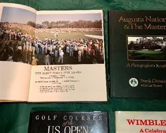 Lot 3559 $27.00  Lot of 3 Golf Books 2 Augusta, 1 US Open  and 1 Wimbledon Book		