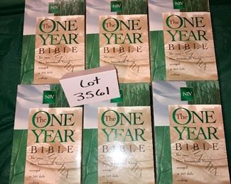 Lot 3561 $24.00  6 Brand New in Shrink Wrap Package NIV One Year Bibles.  Great Gift Idea!