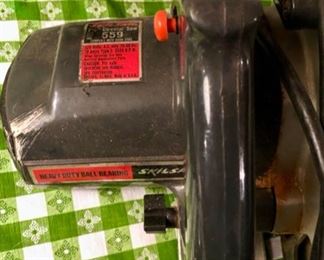 Lot 3565. $40.00.  7.5 Skil Saw, Ram 1/4" heavy drill, Wen Soldering Gun, and a 7" planner