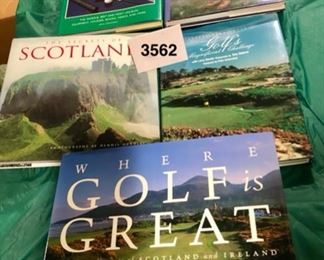 Lot 3562  $40.00.  Lot 5 Golf Coffee Table Books.  Great Gift Idea for that Golfer in your family.  