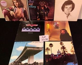 Lot 3578  $25.00  7 Albums: Doobie Brothers, Eagles, Kenny Loggins, Aerosmith, Peter Frampton, Peter, Paul, & Mary and Neil Diamond.