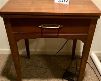 Lot 3582. Asking $140.00  Singer Sewing Machine Table. Singer Touch & Sew Zig-Zag Model 758