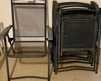 Lot 3532.  $90.00. 6 heavy-duty metal folding chairs with mesh back and bottoms. 