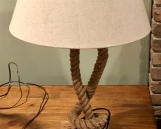Lot 3590. Asking $40.00. Rope Lamp - Interesting!