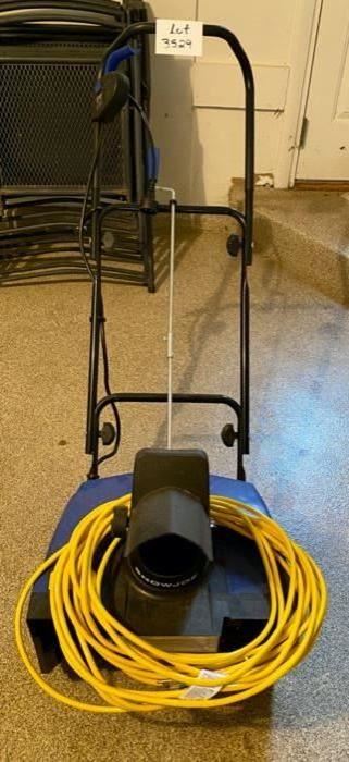 Lot 3529 $75.00  Snow Joe 18" 13 Amp Electric Snow Blower, Perfect for quick snow pickups on mid-sized driveways or walk.  Currently selling at Sam's Club and Top Rated for $113.28. We are including this High-End Extension Cord.