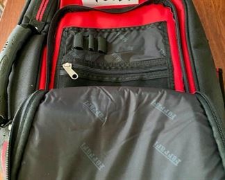 Lot 4002  $35.00. Just Added!  Ferrari Backpack.  Red and Black, plenty of space for a Laptop, iPad and work related materials.  