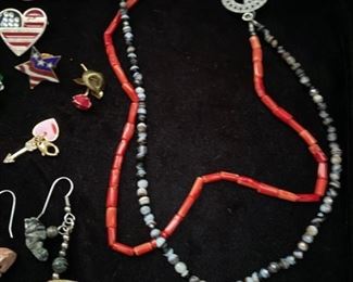 Jewelry Lot 4000-Y. $28.00. Large Random Lot of Jewelry (BTW the long stainless chain necklace is by Ralph Lauren.  Take a look at the photos, as there are some keepers in there and the rest you can give to your pals or familly!