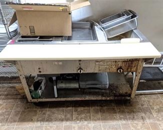 Waterless Food Warming Table On Casters