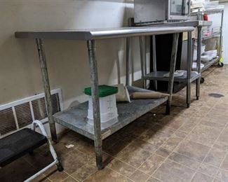 Stainless Steel Prep Table, With Contents