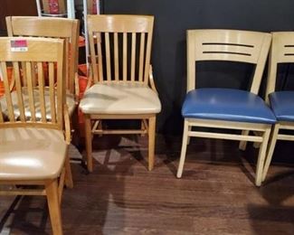 (5) Wood Dining Chairs