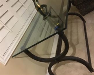 Wrought Iron Glass Top Table