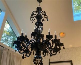 Black crystal chandlier