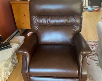 Recliner brown leather