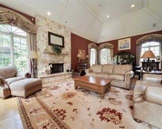 beautiful rug and living room set