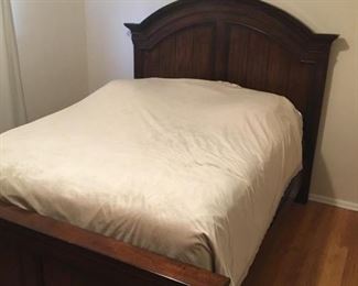 Queen bed frame and queen mattress set - $150